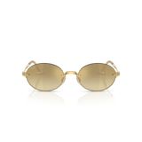 Ray-Ban RB 3929 0017I 54 A$AP ROCKY Unisex Oval Gold Aynalı Metal Güneş Gözlüğü