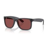 Ray-Ban RB 4165 687375 55 Justin Unisex Kare Gri Kemik Güneş Gözlüğü