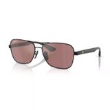 Ray-Ban RB 8336M F117H2 58 Scuderia Ferrari Erkek Polarize Geometrik Aynalı Siyah Metal Güneş Gözlüğü