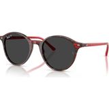 Ray-Ban RB2230 141948 51 Polarize Unisex Güneş Gözlüğü Kahverengi Kırmızı Oval Çerçeve - Kahverengi - Kırmızı
