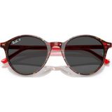 Ray-Ban RB2230 141948 51 Polarize Unisex Güneş Gözlüğü Kahverengi Kırmızı Oval Çerçeve - Kahverengi - Kırmızı