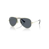 Ray-Ban RB3025 Aviator Unisex Güneş Gözlüğü, Pilot Çerçeve, Metal, Altın-Mavi, 58 Beden