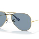 Ray-Ban RB3025 Klasik Aviator Güneş Gözlüğü, Altın/Mavi, 58 mm