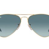 Ray-Ban RB3025 Klasik Aviator Güneş Gözlüğü, Altın/Mavi Gradyan Gri, 58 mm