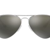 Ray-Ban RB3025 Klasik Aviator Güneş Gözlüğü, Gümüş/Polarize Gri Ayna Gümüş, 58 mm