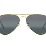 Ray-Ban Rb3025 Klasik Polarize Aviator Güneş Gözlüğü, Efsane Altın/Polarize Şeffaf Gradyan Koyu Mavi, 58 mm