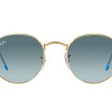 Ray-Ban Rb3447 Yuvarlak Metal Güneş Gözlüğü, Altın/Mavi Gradyan Gri, 50 mm