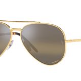 Ray-Ban Rb3625 Yeni Havacı Güneş Gözlüğü, Efsane Altın/Polarize Şeffaf Gradyan Koyu Kahverengi, 62 mm