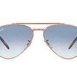 Ray-Ban Rb3625 Yeni Havacı Güneş Gözlüğü, Gül Altın/Şeffaf Gradyan Mavi, 55 mm