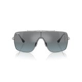 Ray-Ban Rb3697m Scuderia Ferrari Koleksiyonu Kare Güneş Gözlüğü, Gümüş/Mavi Aynalı Degrade Gümüş, 35 mm