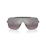 Ray-Ban Rb3697m Scuderia Ferrari Koleksiyonu Kare Güneş Gözlüğü, Siyah/Mor Ayna Gradyan Gümüş, 35 mm