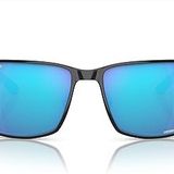 Ray-Ban RB3721CH Chromance Kare Güneş Gözlüğü, Gümüş üzerine siyah/yeşil aynalı mavi polarize, 59 mm