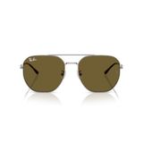 Ray-Ban RB3724D Aviator Güneş Gözlüğü, Tunç Metali/Koyu Kahverengi, 59 mm, Gunmetal/Koyu Kahverengi, 59 mm