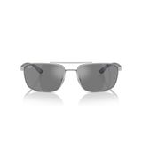 Ray-Ban Rb3737 Dikdörtgen Güneş Gözlüğü, Gümüş/Gri Aynalı Gümüş, 60 mm