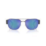 Ray-Ban Rb3756ch Chromance Kare Güneş Gözlüğü, Gunmetal/Polarize Gri Aynalı Mavi, 59 mm
