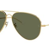 Ray-Ban Rb3825 Eski Havacı Güneş Gözlüğü, Altın/Yeşil Polarize, 58 mm