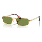 Ray-Ban RB3927 001 4E 54 Unisex Güneş Gözlüğü Altın Metal Çerçeve Yeşil Cam Kristal Filtre