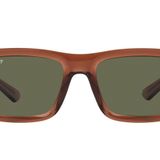 Ray-Ban RB4396 Warren Dikdörtgen Şeffaf Kahverengi Koyu Yeşil Polarize 54 mm Erkek Güneş Gözlüğü