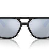 Ray-Ban RB4414M Dikdörtgen Güneş Gözlüğü, Mat Siyah/Yeşil Aynalı Gümüş, 58 mm, Mat Siyah/Yeşil Aynalı Gümüş, 58 mm