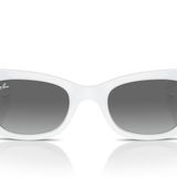 Ray-Ban Rb4427 Kat Dikdörtgen Güneş Gözlüğü, Beyaz/Gri Gradyan, 49 mm