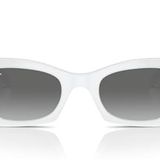 Ray-Ban Rb4430 Zena Kelebek Güneş Gözlüğü, Beyaz Kar/Gri Gradyan, 49 mm