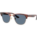Ray-Ban RBR 0504S 13983A 51 Clubmaster Reverse Oval Kırçıllı Kahverengi Kombine Unisex Güneş Gözlüğü