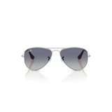 Ray-Ban RJ9506S Metal Aviator Güneş Gözlüğü, Gümüş/Gri Gradyan Mavi, 50 mm
