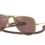 Ray-Ban Rj9506s Metal Havacı Güneş Gözlüğü, Altın/Kahverengi Aynalı Gümüş, 52 mm