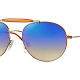 Ray-Ban Üniseks güneş gözlüğü Çok renkli (Çerçeve: Bronz, Camlar: Mavi Degrade 198/8b) 53