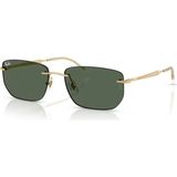 Ray-Ban Unisex 3768 001/71 56 Güneş Gözlüğü Altın Çerçeve ile UV Koruma Özelliği - Yeşil