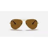 Ray-Ban Unisex Güneş Gözlüğü - Damla Altın Metal Çerçeve Kahverengi Cam Polarize %100 Uv Koruma 0Rb3025