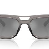 Ray-Ban Unisex Güneş Gözlüğü Siyah Çerçeve, Koyu Yeşil Lensler, 54MM, Şeffaf/Gri Aynalı Degrade Gümüş Polarize, 54 mm