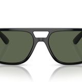 Ray-Ban Unisex Güneş Gözlüğü Siyah Çerçeve, Koyu Yeşil Lensler, 58MM, Siyah/Koyu Yeşil, 58 mm
