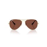 Ray-Ban Unisex RB3025 Klasik, Altın/Kırmızı, 58 mm