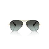Ray-Ban Unisex Rb3025 Klasik Güneş Gözlüğü, Altın üzerine Siyah/Mavi Vintage Gradyan Siyah, 58 mm
