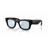 Ray-Ban Wayfarer Puffer 4940 601/30 47 Siyah Gümüş Güneş Gözlüğü