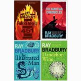 Ray Bradbury 4 Books Collection Set (Fahrenheit 451, Dandelion Wine, The Martian Chronicles, The Illustrated Man)