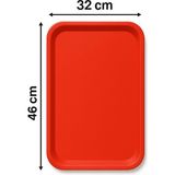 Ray Plastik 32X46CM Kırmızı Servis ve Sunum Tepsisi