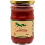 RAYA Organik Domates Salçası 650 g Türkiye Menşeli Katkı Maddesi İçermeyen Yoğun Lezzet - 650 gr