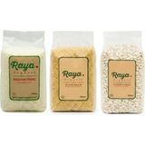 Raya Organik Organik Pirinç 1 kg - Organik Pilavlık Bulgur 1 kg - Organik Kuru Fasulye 1 kg 3'lü Set - 3 kg