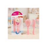 Rayan & Hoor Style 🎁 Pembe Yumuşak Kıllı Bebek Saç Fırçası ve Tarak Seti - Yenidoğan Konak Tarağı - Hediyelik 🎀