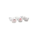 Rayan Sadaf Bowl - 6 Adet Mini Cam Sosluk Kahve Yanı Lokumluk Reçellik Sunumluk Dekoratif Tabak - 65 Ml