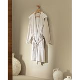 Rayana Pamuk Kapüşonlu Unisex Bornoz - Bej - 2XL