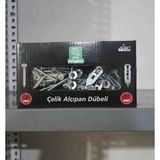 Rayko 20 Adet 28 mm Çelik Alçıpan Korniş Dübeli+40×40 Vida Seti - 20 ad Dübel+20 ad Vida