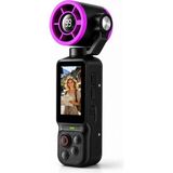 Raylax Aksiyon Kamera LK-035 Mini Vlog Kamerası ve Taşınabilir Fan 2'si 1 Arada 1080P Hd Kamera 180° Dönebilen - Siyah