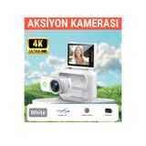 RAYLAX Aksiyon Kamerası 4K Mini 360° Ayrılabilir Kamera Tak Çıkar 180° Döner Ekran WiFi App Geniş Açı Taşınabilir Vlog Kamera