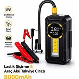 Raylax Akü Takviye Cihazı Araç Hava Kompresörü 1000A 150 Psı 8000 Mah