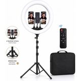 Raylax Döküm Ayaklı 22 Inç 600 LED Tripod Rıng Lıght Işık Influencer Youtuber Işığı Güzellik Makyaj LED ZB-F488 - Siyah