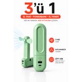 RAYLAX El fanı Katlanabilir Powerbank Özellikli Fenerli Şarjlı Sogutucu El Fanı vantilatör