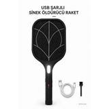 Raylax Elektrikli Sinek Raketi – Şarjlı, LED Işıklı, 360° Etkili, 15W Güçlü Voltaj, Taşınabilir Sinek Öldürücü Raket